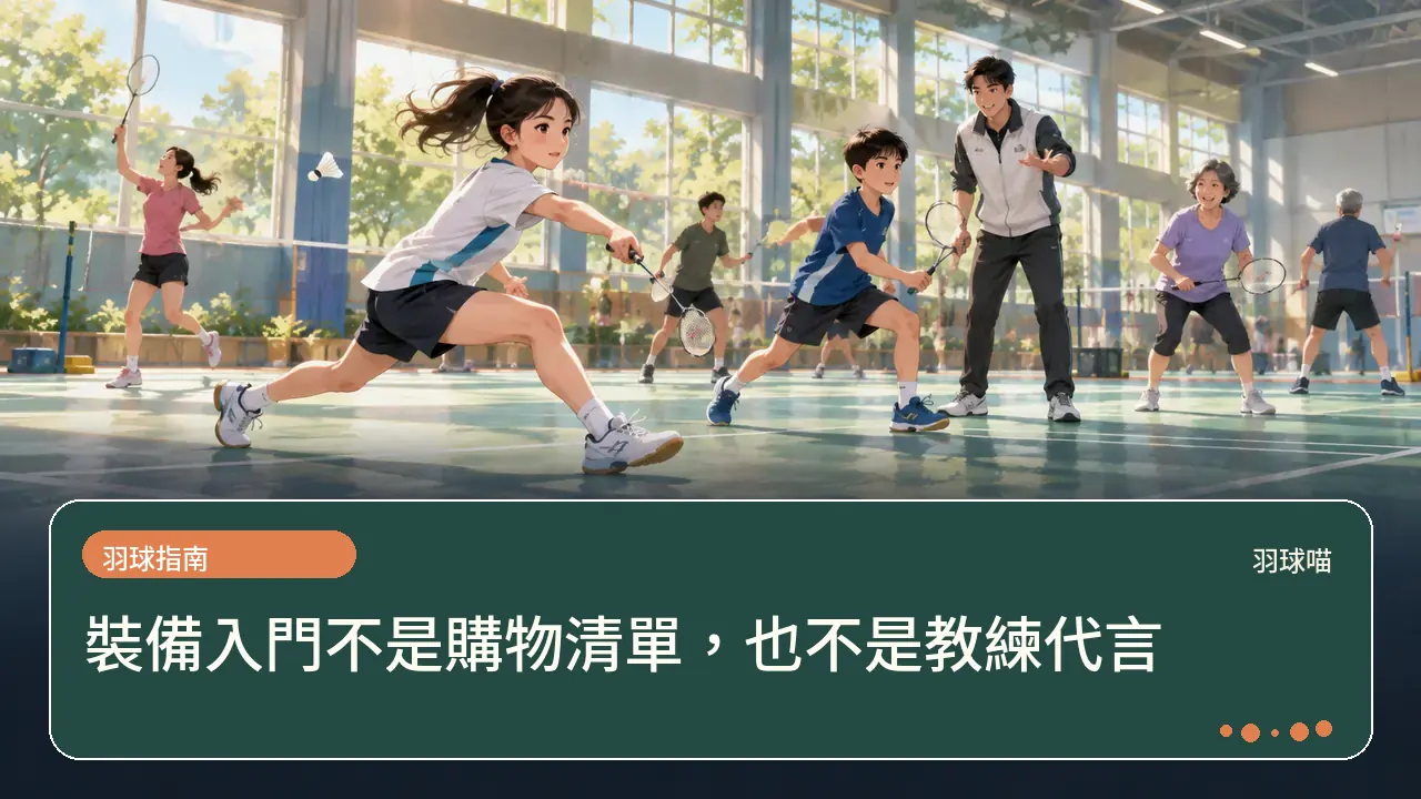裝備入門不是購物清單，也不是教練代言主題插畫